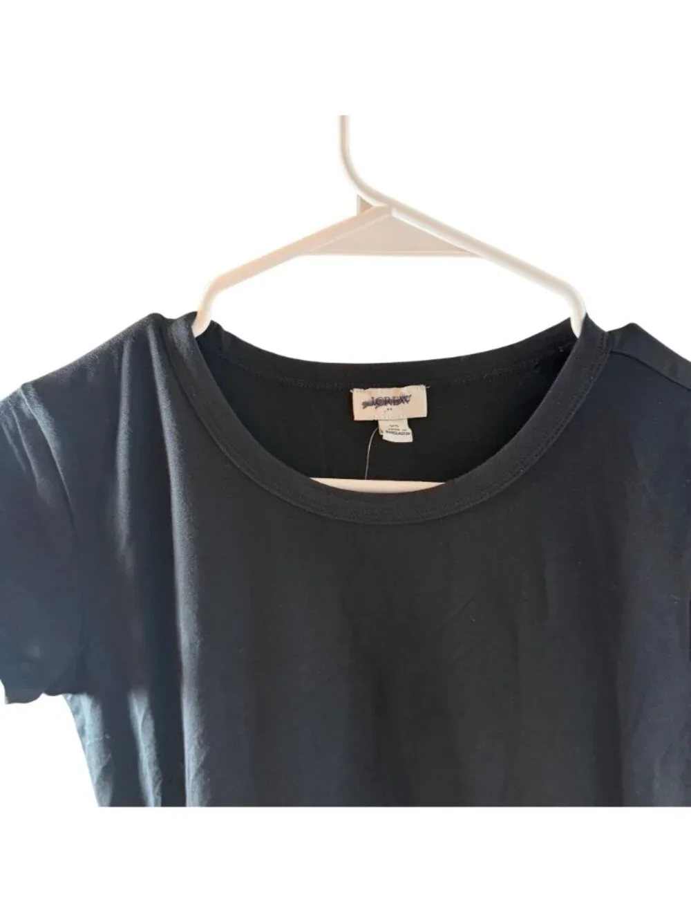 J. Crew Factory Short-Sleeve Knit Mixy Dress Black Size XSmall NWT CI194